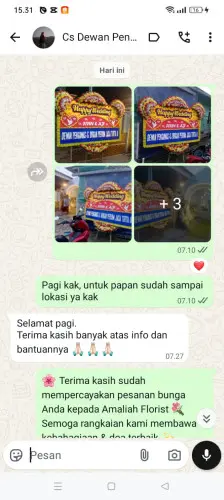 Testimonial Papan Bunga Pernikahan kutamanah